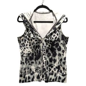 NY&Co Hooded Athletic Zip Up Vest